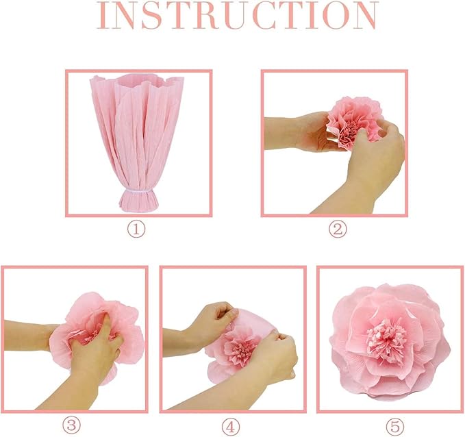 YUNSTOS 20Pcs Mexican Paper Flowers Colorful Fiesta Tissue Pom Poms Mexican Carnival Paper Flowers for Floral Party Backdrop Wedding Birthday Party Craft Home Wall Decorations