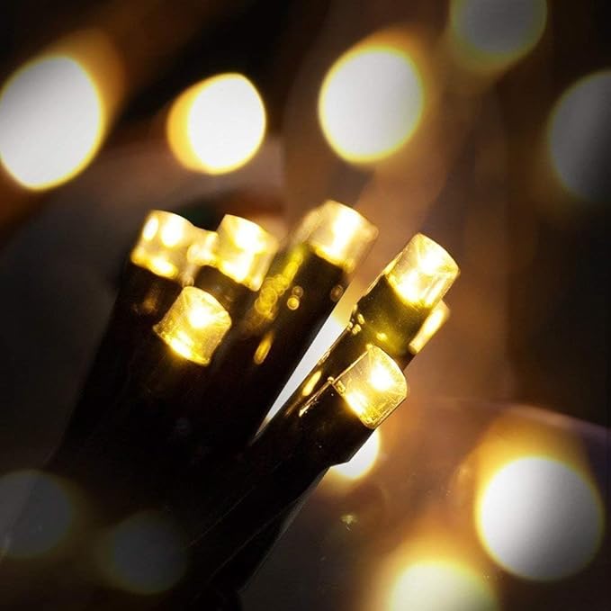 Solar Christmas Lights Outdoor Waterproof, 137ft 400 LED 19 Mode Solar Powered Halloween String Lights Waterproof for Garden Patio Fence Holiday Party(Warm White)