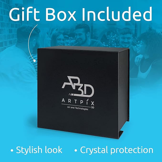 ArtPix 3D Premium Crystal Photo, Personalized Gifts for Women, Wife, Men, Mom, Father, Her, Him, Dad, Grandpa, Great Customized Gift with Your Own Photo, Custom Glass 3D Laser Etched Picture Wedding