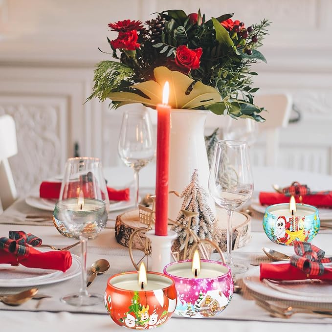 16PCS Scented Candles Christmas Gift Set, Natural Soy Wax 2.5oz Candles for Christmas Gift, 16 fragrances Flavor