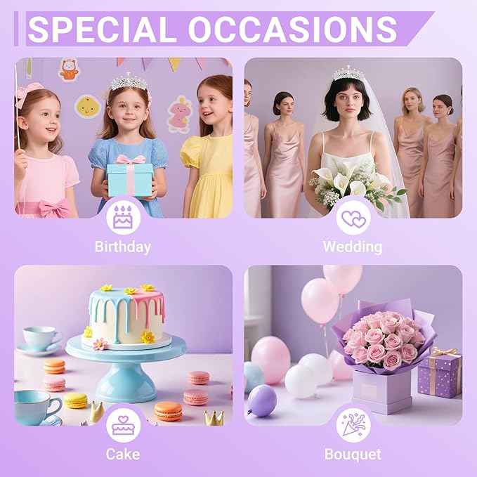 Tiara Crown for Women, Queen Tiara for Birthday Prom Bridal Party Custome Silver