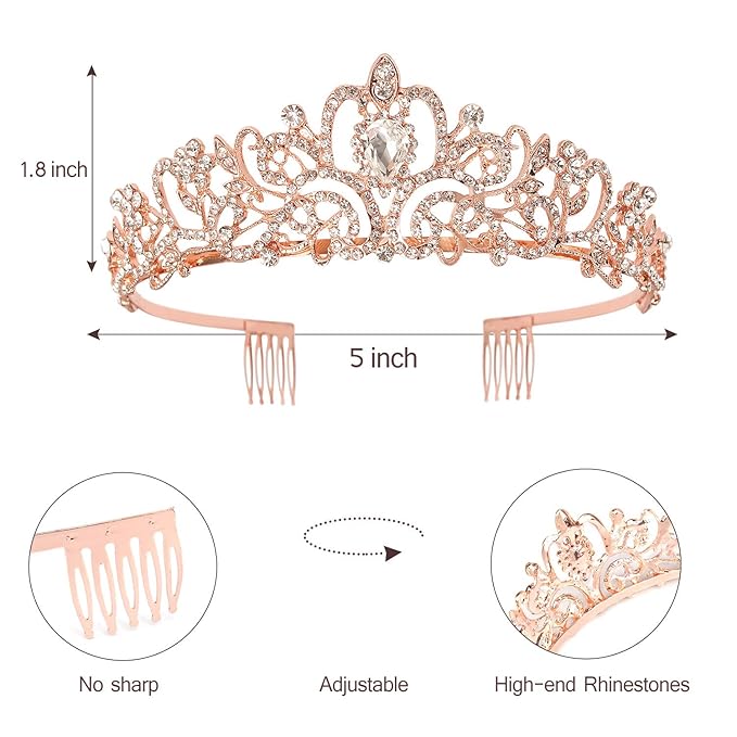 Crowns & Tiaras Set - Happy Birthday Decorations, Women's Accessories