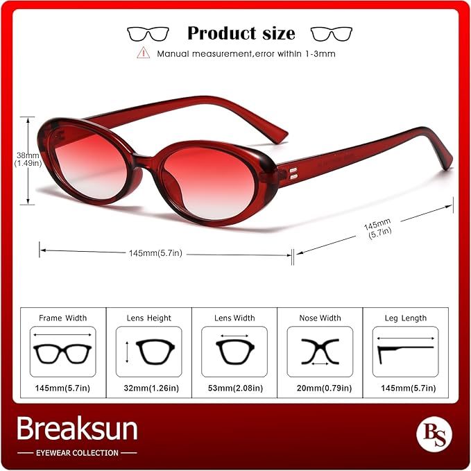 Retro Oval Sunglasses for Women Men Fashion Small Oval Sunglasses 90s Vintage Shades