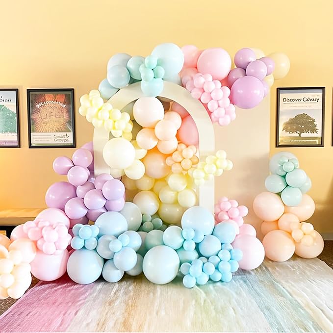 Pastel Balloons, 66pack 12inch Macaron Latex Party Balloons for Graduation, Easter, Wedding, Birthday, Bridal Shower, Rainbow Party, Baby Shower, Anniversary Party Decorations