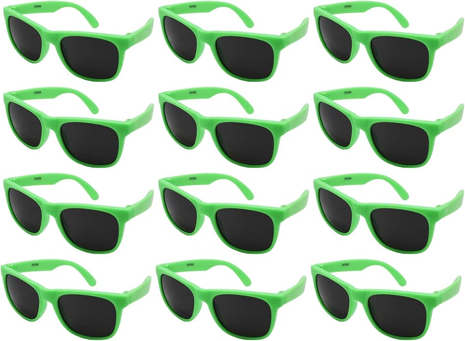 EDGEIWEAR 80s Neon Party Sunglasses for Adult Party Favors with CPSIA certified-Lead(Pb) Content Free