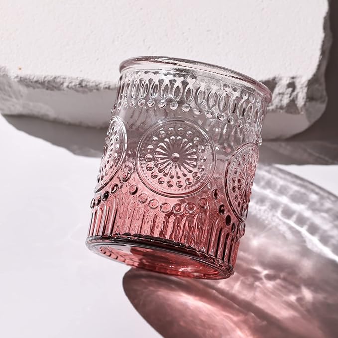 12pcs Purple Votive Candle Holder, Glass Tea Lights Candle Holders for Wedding Table Centerpieces, Birthday Parties and Home Decor