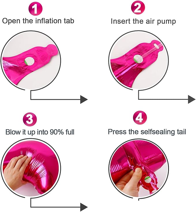 Hot Pink 2026 Number Balloon, Number Balloons 40 Inch, 2026 Balloon Number Birthday Decorations, Birthday Party Supplies