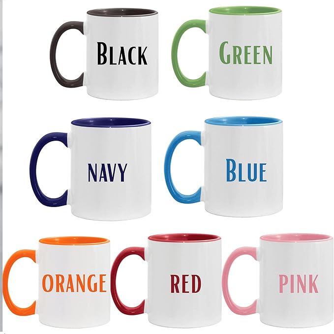 Pumpkin Pie Fall Baking Thanksgiving Two-Tone Accent Mugs, Cozy Autumn Ceramic Coffee Cups, Holiday Kitchen Décor, 11oz 15oz