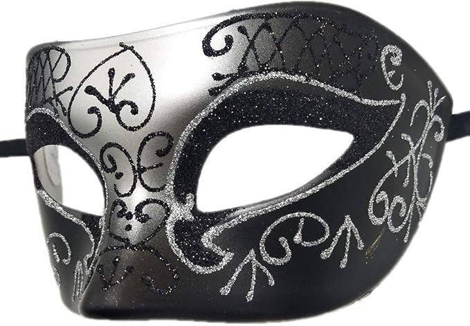 Coolwife Couples Masquerade Masks Metal Venetian Mardi Gras Party Evening Prom Costume Mask