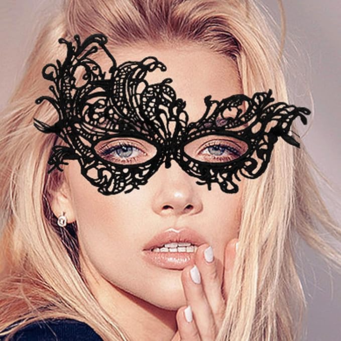JOYFISCO Masquerade Mask for Women Metal Mask Shiny Rhinestone Venetian Party Prom Ball Bar Halloween Costume Accessory