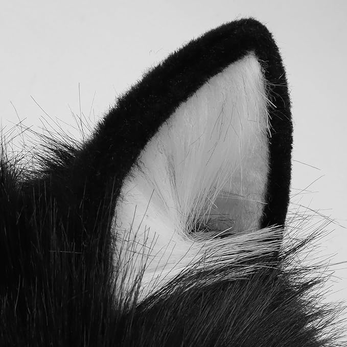 Animal Wolf Mask Cosplay Costume Accessories Furry Faux Fur Dog Fox Full Head Therian Masks Anime Dress up Party