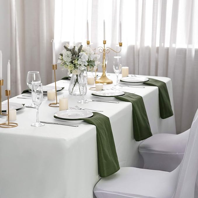 25pcs Polyester Cloth Napkins - 17 x 17 inch Willow Washable Dinner Napkins with Hemmed Edges for Restaurant/Wedding/Hotel(25,Willow)