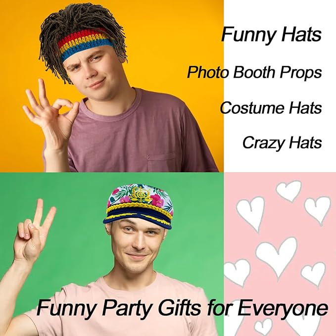12 Assorted Funny Hats Dress Up Costume Hats Crazy Party Hat Photo Booth Props Hatss for Teen Adult