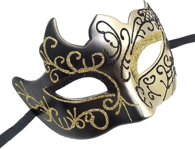 Coolwife Couples Masquerade Masks Metal Venetian Mardi Gras Party Evening Prom Costume Mask