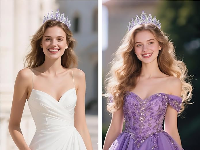 Kamirola - Queen Crown and Tiaras Princess Crown for Women and Girls Crystal Headbands for Bridal, Princess for Wedding and Party(01)