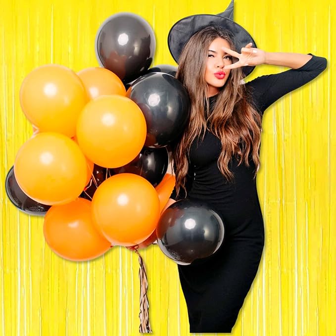 3 Pack Macaron Yellow Foil Fringe Curtains Backdrop, 3.28 x 8.2 Ft Metallic Streamers Tinsel Curtains Background for Photo Booth, Birthday, Christmas, Halloween, New Year Party Decorations