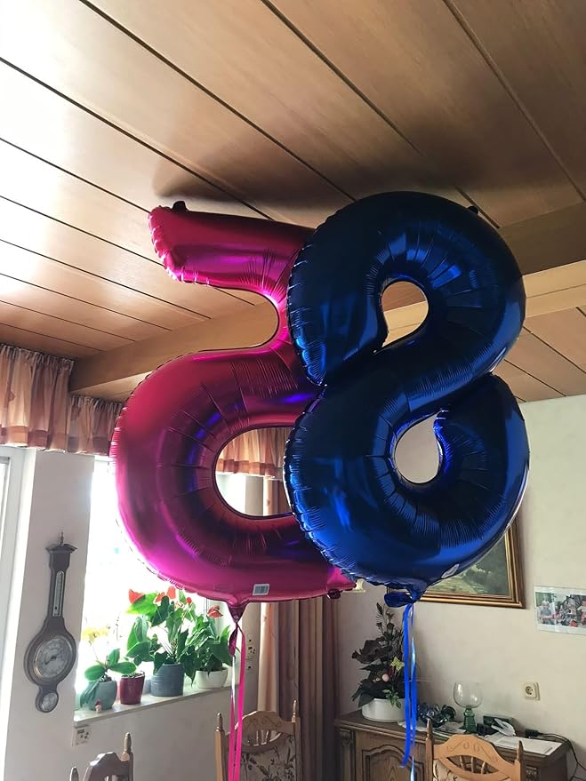 Night Blue Helium Number Balloon 40 Inch, Giant Foil Night Blue Number 0 Birthday Balloons, Large Numbers 10 20 30 40 50 60 70 80 90 100 2025, Party Celebration Supplies Decorations