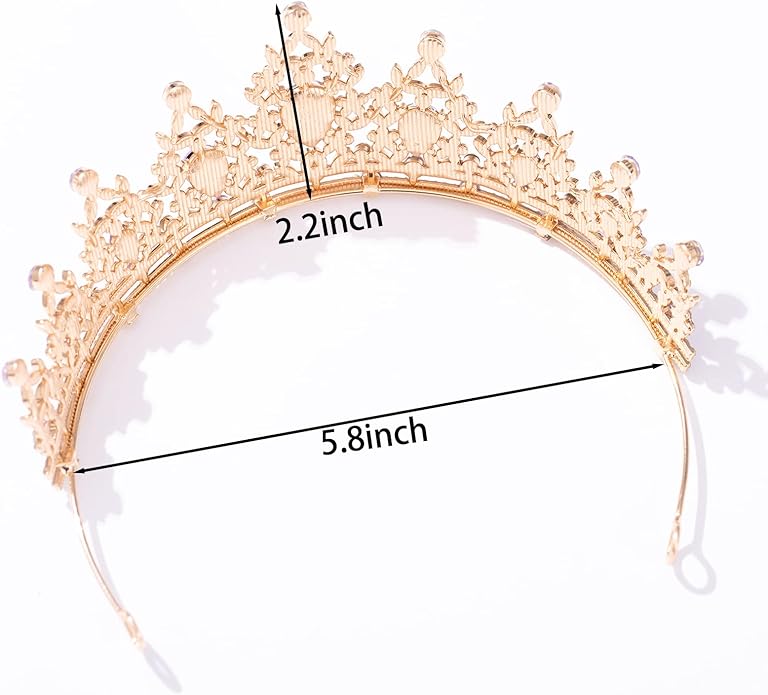 FORSEVEN Crystal Tiaras for Women, Wedding Tiaras and Crowns for Women Tiaras for Birthday Party Princess Crown Hair Accessories Bride Rhinestone Halloween Decorations Headband