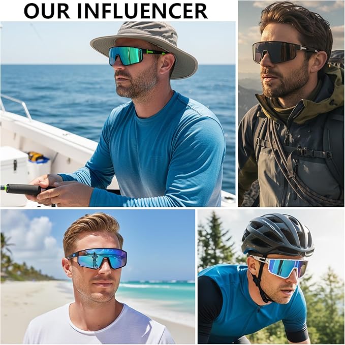 IKTOD 3 Pack Polarized Running Sunglasses for Women Mens Sunglasses UV Protection for Cycling Baseball Fishing