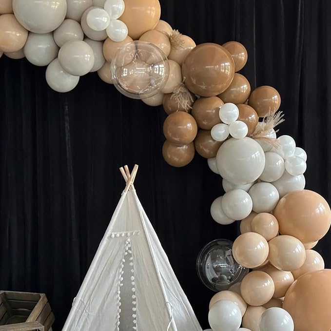 90pack Khaki Balloons Different Size 18/12/10/5 Inch Khaki Balloon Garland Arch Kit for Graduation, Wedding, Birthday, Princess Theme Party, Baby Shower, Anniversary Party Decorations