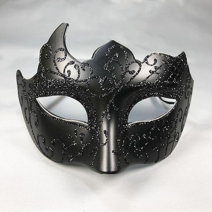 Masquerade Mask for Couple Mardi Gras Venetian Party Mask Set Halloween Costume Accessory