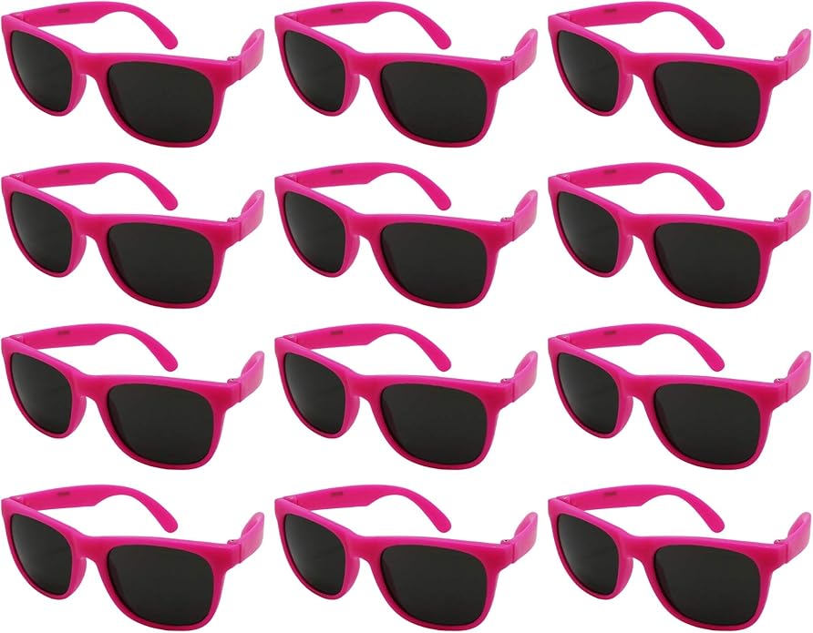EDGEIWEAR 80s Neon Party Sunglasses for Adult Party Favors with CPSIA certified-Lead(Pb) Content Free