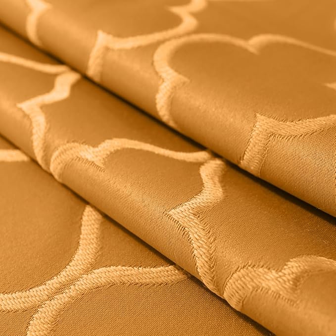 SASTYBALE Amber Jacquard Damask Tablecloth - 52x52 Inch Square (Fits 2-4 Seats) - Fall Thanksgiving Decor - Water Resistant, Wrinkle-Free Polyester Fabric, Rustic Harvest Dining Cover for Parties