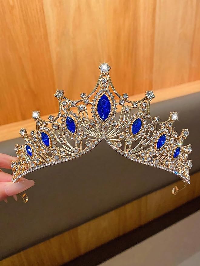 Tiaras Headbands Crown for Women and Girls, Princess Rhinestone Crown for Bridal, Crystal Queen Tiara Head Band Hair Accessories for Prom Wedding and Party