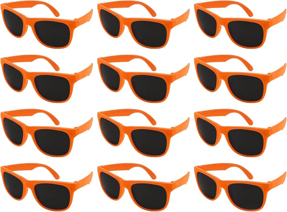 EDGEIWEAR 80s Neon Party Sunglasses for Adult Party Favors with CPSIA certified-Lead(Pb) Content Free