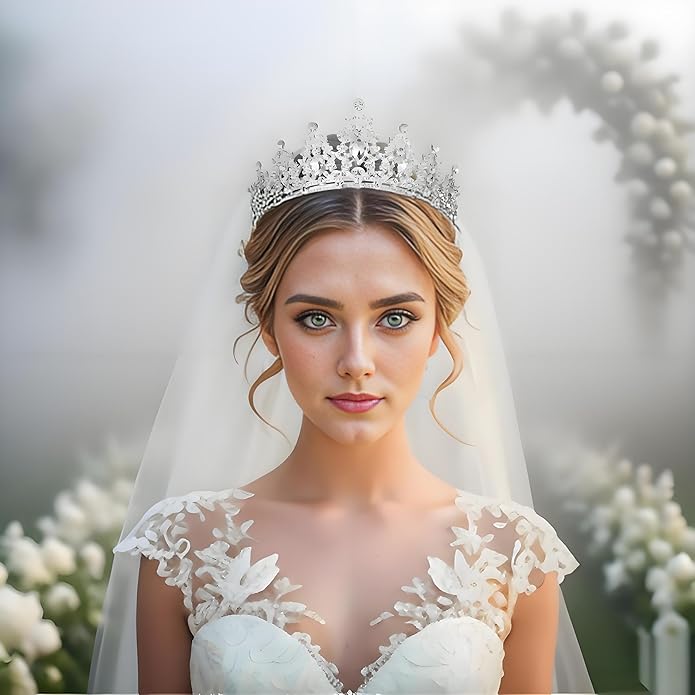 Crown Tiara for Women Queen Crown Rhinestone Wedding Crowns Birthday Tiara Women's Hair Accessories Costume Party Halloween Decor Prom Gifts