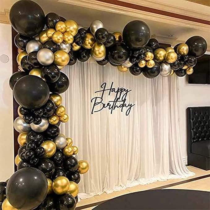 Labeol Metallic Gold Balloons Different Sizes 139PCS 18/12/10/5 Inch Chrome Gold Balloon Garland Arch Kit Quality Latex Balloons Gold Decorations for Wedding Party Birthday Graduation Baby Shower