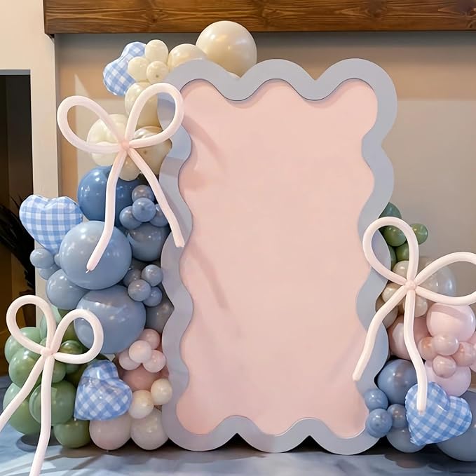 Silly Goose Balloon Arch Kit, Pink Blue Green Latex Balloon Garland Kit Gingham Heart Foil Balloons for Boys Girls Goose Birthday Baby in Bloom Baby Shower Floral Fairy Wildflower Party Decorations