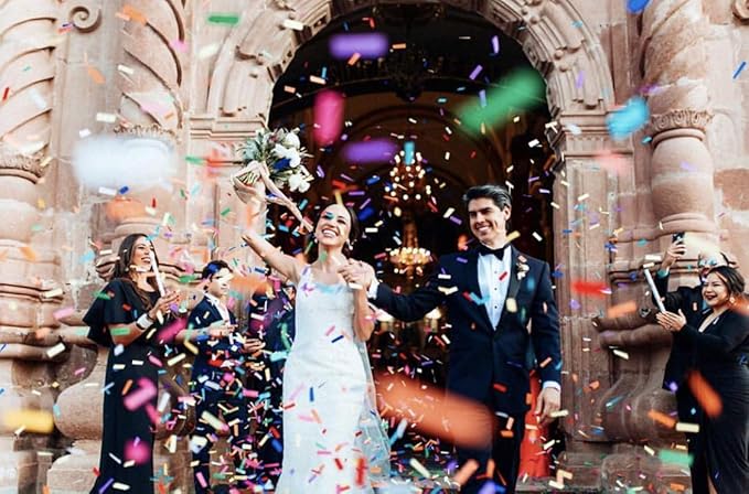 BATTIFE 20Pack Confetti Wands, Colorful Confetti Shoot Poppers, Tissue Paper Flick Flutter Sticks for Wedding Celebrations, Anniversary, Birthday Party Supplies, Multi-Color 7.8inch