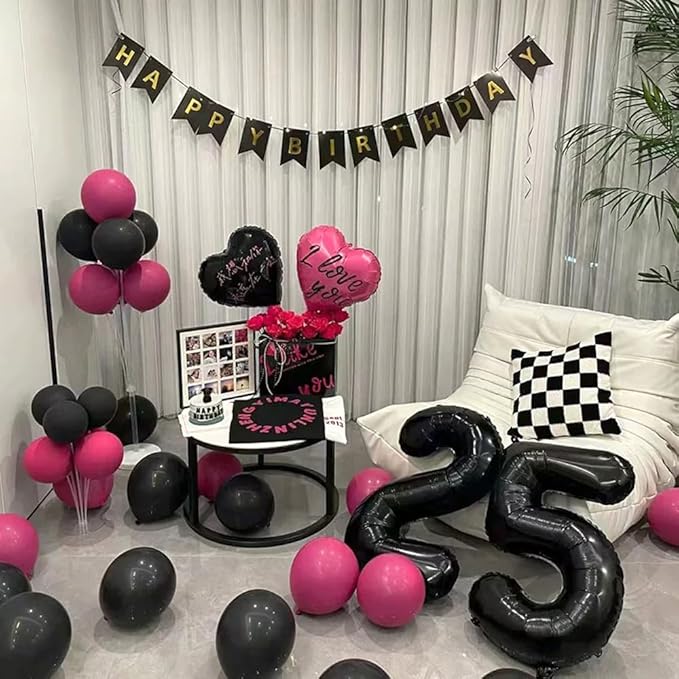 40 inch Black 9 Number Balloon Giant Foil Helium Balloons Black Large Digital Balloon 9 Number 9 Balloons for 9th Birthday Party Decorations Anniversary Events Decoration Supplies