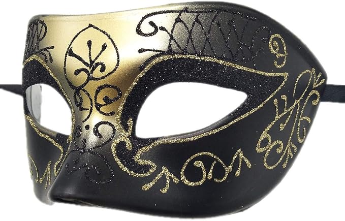 Coolwife Couples Masquerade Masks Metal Venetian Mardi Gras Party Evening Prom Costume Mask