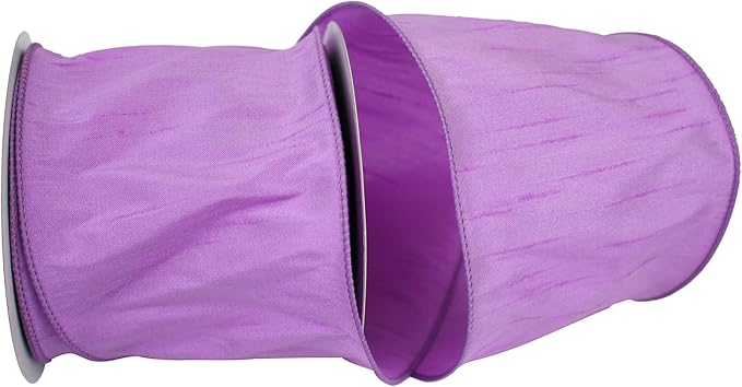 Reliant Ribbon 92975W-940-10F Dupioni Supreme Wired Edge Ribbon, 4 Inch X 10 Yards, Violet