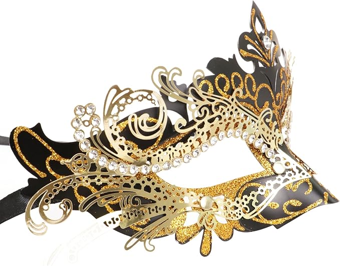 Coddsmz Couple Masquerade Mask Set - Venetian & Mardi Gras Mask for Women & Men