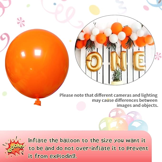 KAWKALSH Orange Balloon Arch Kit 111Pcs 18 12 5 Inch Latex Party Balloons Garland for Birthday Baby Shower Wedding Engagement Anniversary Christmas Party Decorations