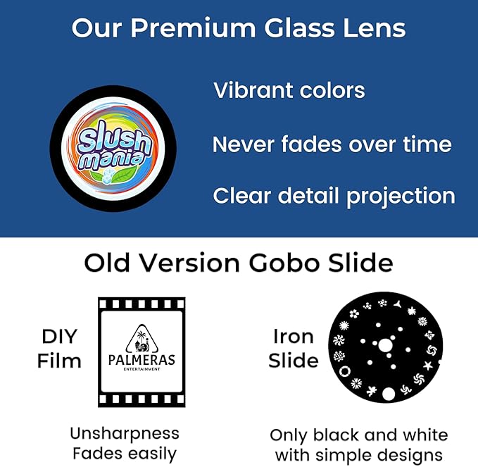 150W Logo GOBO Projector for Business, Rotational Super Bright Projection with Remote Control and Glass Lens, Triple Cooling System, IP65 Waterproof for Safe Indoor and Outdoor Use
