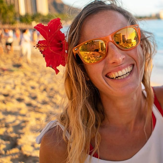 10/20 Pack Colored Sunglasses Mirrored Lens Bulk Party Glasses Classic Eyewear Birthday Beach Pool Unisex Adults
