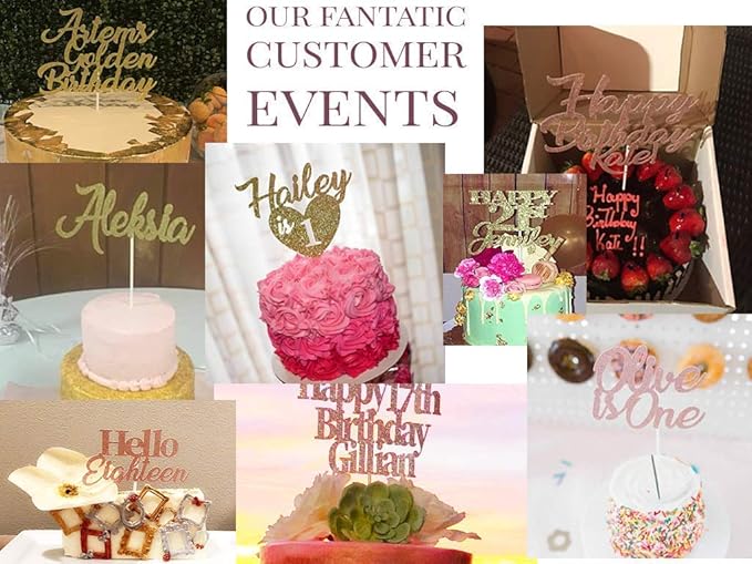 Birthday Name Custom Cake Topper, Gold Glitter, Personalized Cake Topper, Custom Text Cake Topper, Birthday, Bride, Marry, Wedding, Graduate, Retirement