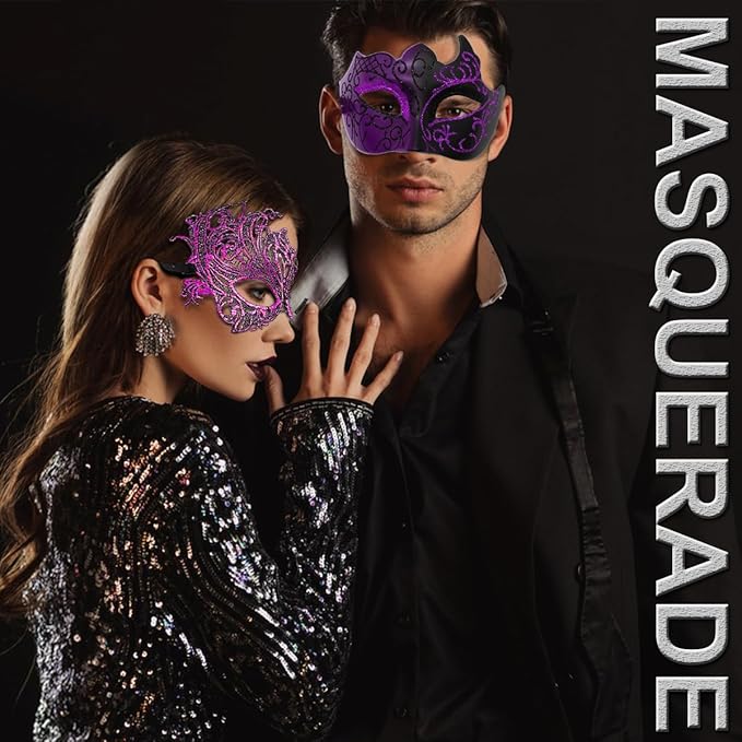 Masquerade Masks for Women Men Couple Lace Eye Mask for Venetian Carnival Halloween Party Ball Prom Costume Mardi Gras