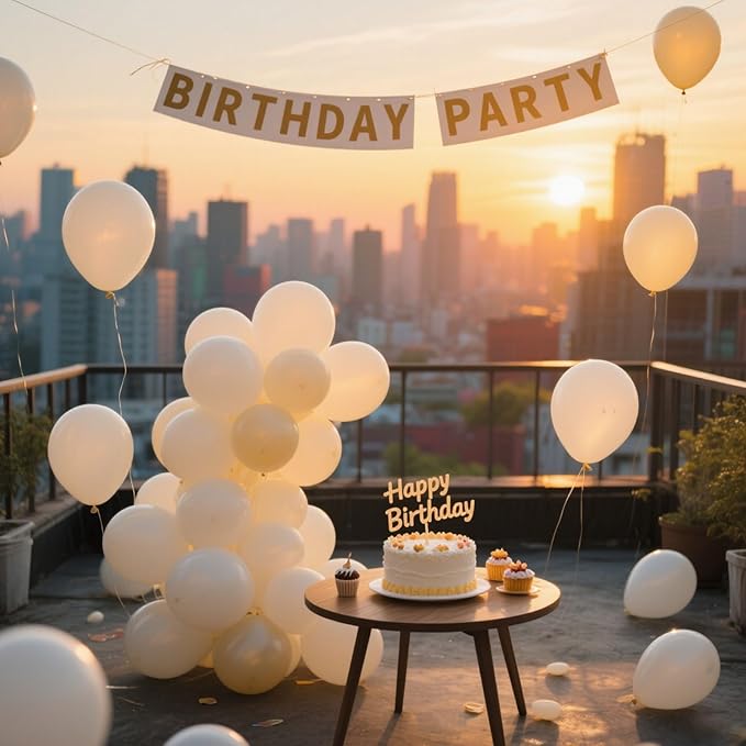 Ivory White Balloons 145 pcs Boho Decorations Different Sizes of 18 12 10 5 Inch Cream Balloons for Balloon Garland or Arch as Birthday Wedding Party Decorations