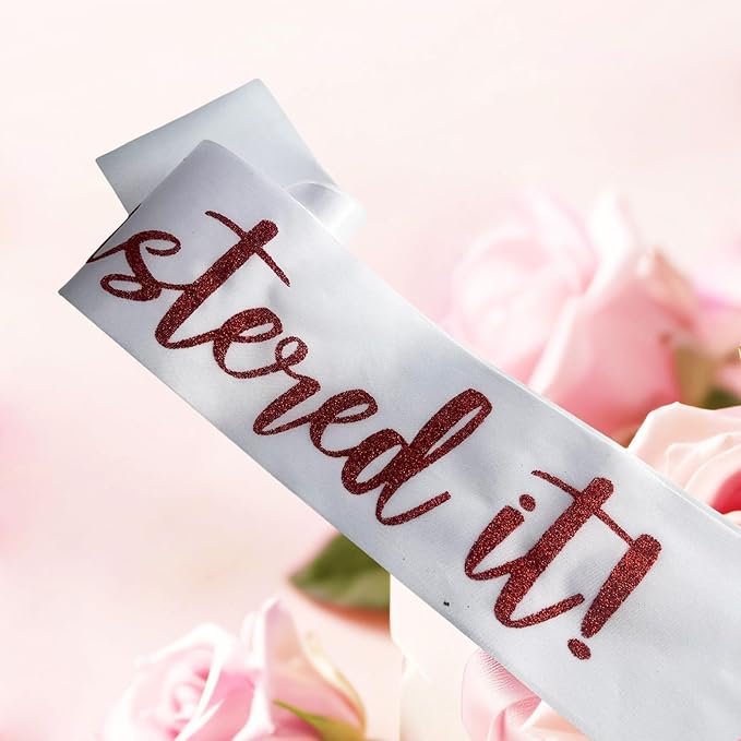 Graduation Mastered It Sash Class of 2025 Glitter Satin Sash for Masters Congrats Grad Decorations Grad Party Supplies,White Red