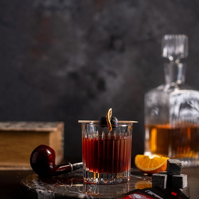 Whiskey Glasses Set of 2 - Clear Shot Glasses Bar - Crystal Tumblers for Drinking Scotch Bourbon Whisky Cocktail Cognac Vodka - Premium Quality Drinking Glasses - Best Idea for Christmas Gift – 10oz