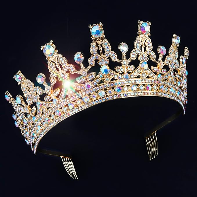 COCIDE Tiaras and Crowns for Girls and Women - Rhinestones Queen Tiara Princess Crown for Parties, Bridesmaids, Wedding, Halloween, Cosplay, Gift