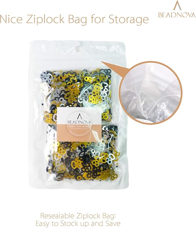 BEADNOVA 80th Birthday Confetti Eighty Years Old 80 Anniversary Number Confetti for Birthday Party Decor Wedding Table Decoration (1oz, Gold Silver Black Mix)