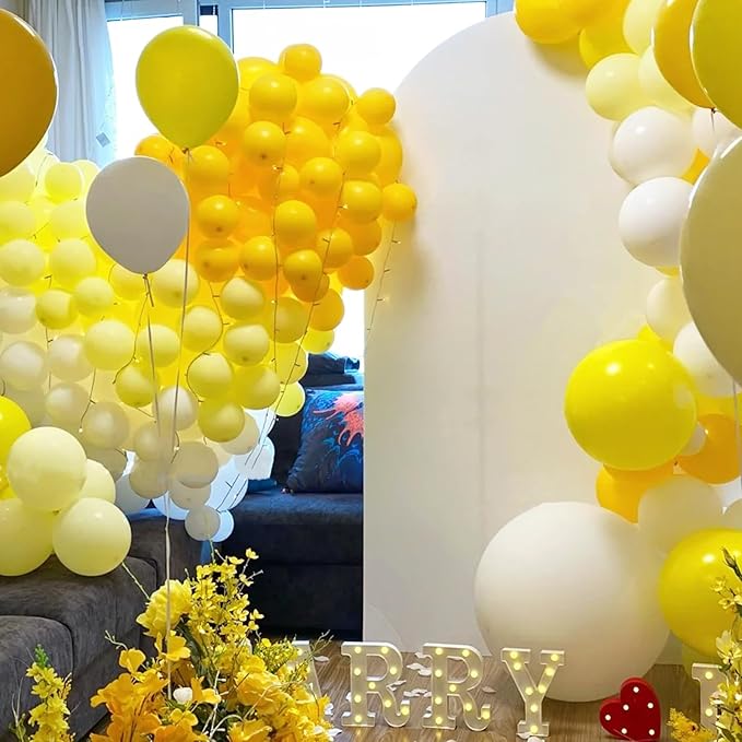 Pastel Yellow Balloons, 66pack 12inch Light Yellow Latex Party Balloons for Birthday Baby Shower Graduation Wedding Gender Reveal Anniversary Party Decorations