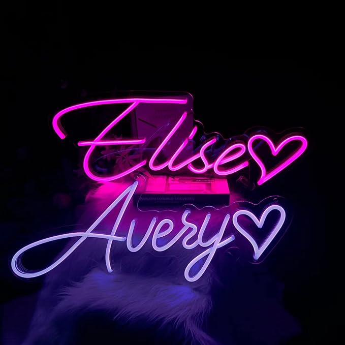Custom Neon Signs, Personalized Led Neon Lights Sign,Neon Sign Customizable for Wall Decor Wedding Birthday Party Bedroom Bar Shop Name Logo Lights (Optional 10" to 60")