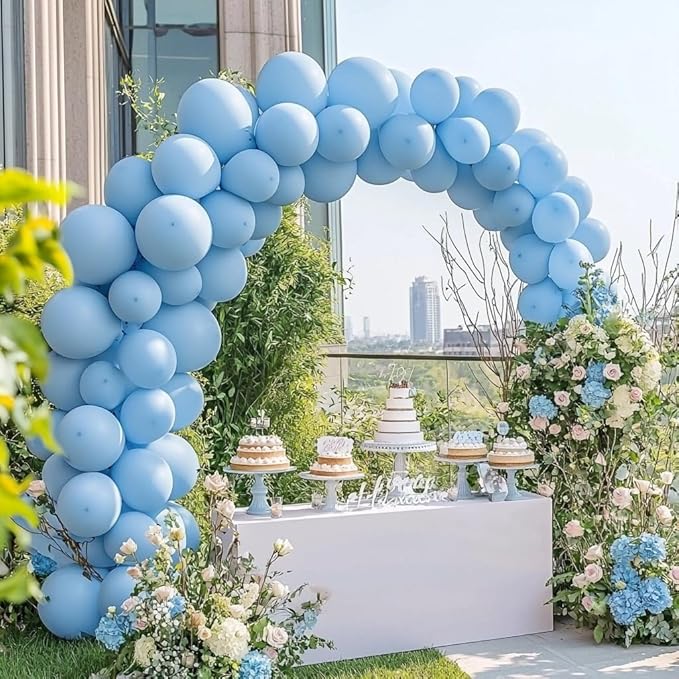 Blue Balloons, 60 PCS Light Blue Balloons 12 Inch Latex Balloon for Birthday Party Decoration, Wedding, Baby Shower, Bridal Shower, Holiday Party Decoration and Balloon Garland